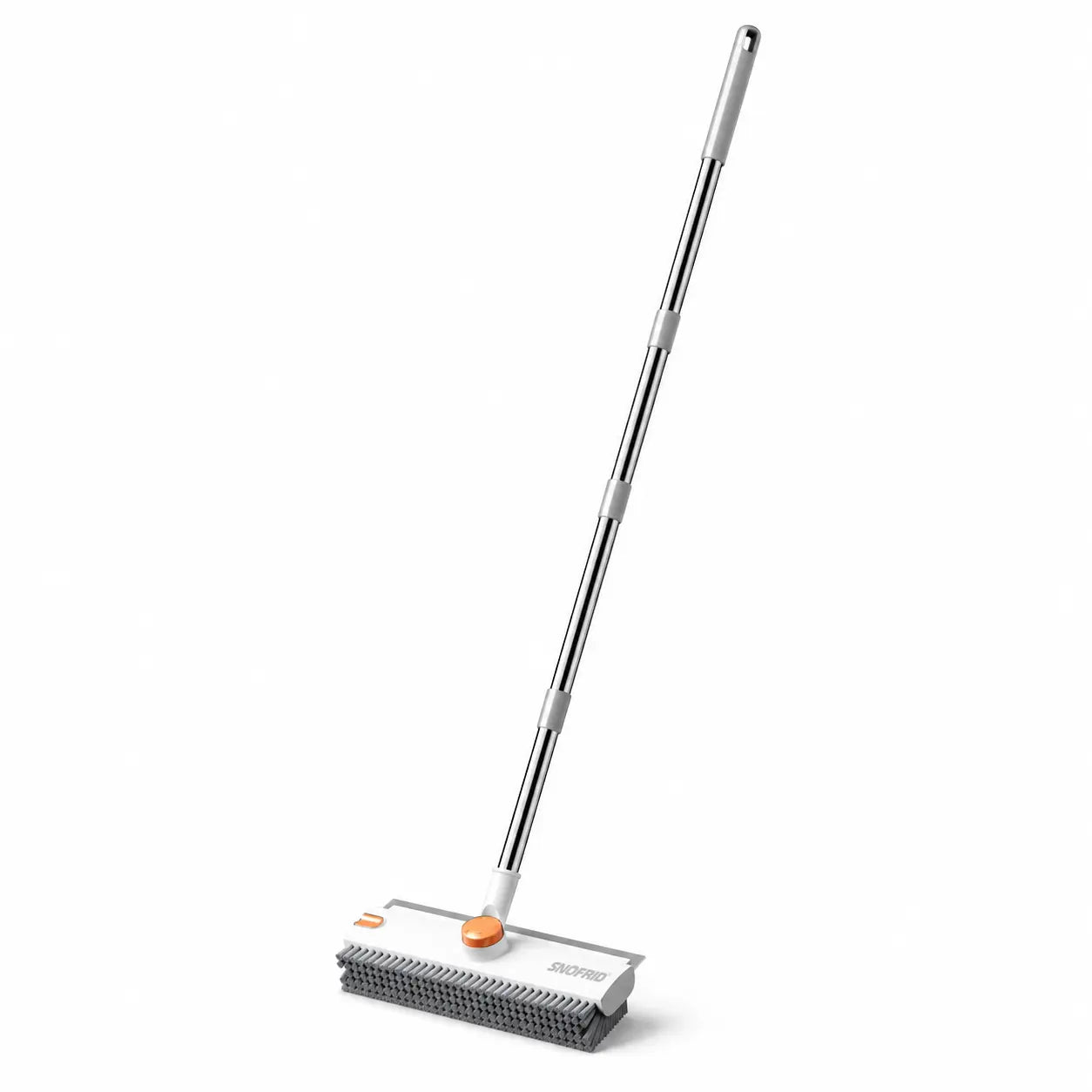 Heavy Duty Floor Cleaning Brush with Long Handle, Scrubber & Scraper