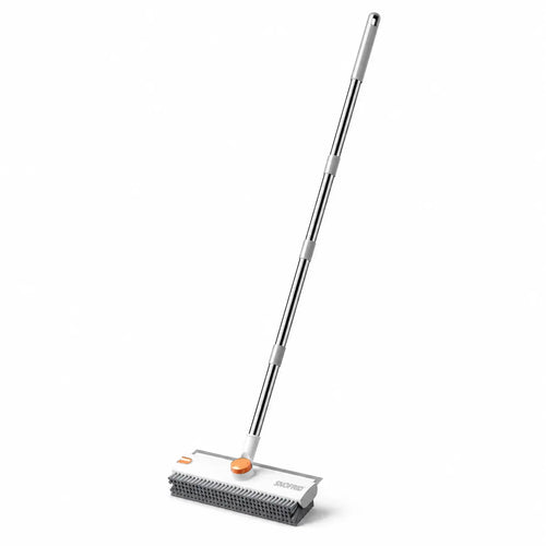 Heavy Duty Floor Cleaning Brush with Long Handle, Scrubber & Scraper