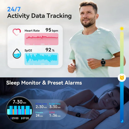 Smart Watch for Men Women with Bluetooth Calling 100+ Sports Modes Fitness Tracker