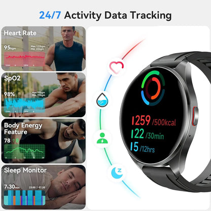 Smart Watch for Men Women with Bluetooth Calling 100+ Sports Modes Fitness Tracker