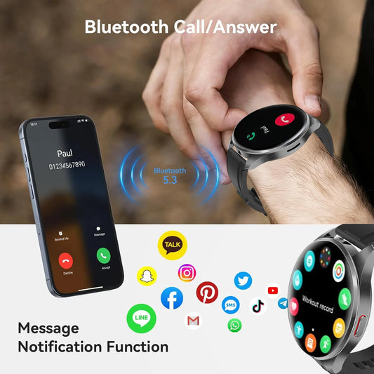 Smart Watch for Men Women with Bluetooth Calling 100+ Sports Modes Fitness Tracker