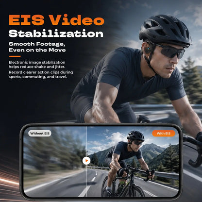 Bone Conduction Smart Headphones with 8MP Camera, Instant Translation & IP65 Waterproof