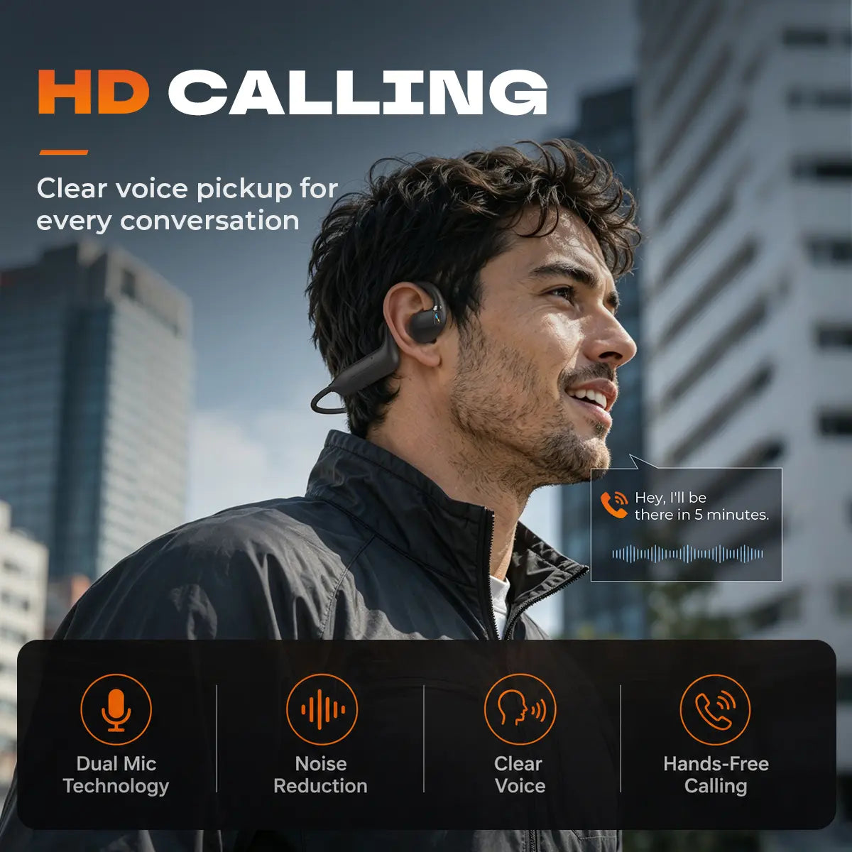 Bone Conduction Smart Headphones with 8MP Camera, Instant Translation & IP65 Waterproof